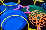 A soap bubble set. You make the soap bubble mixture yourself.