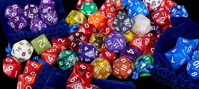 Photo of role-playing dice