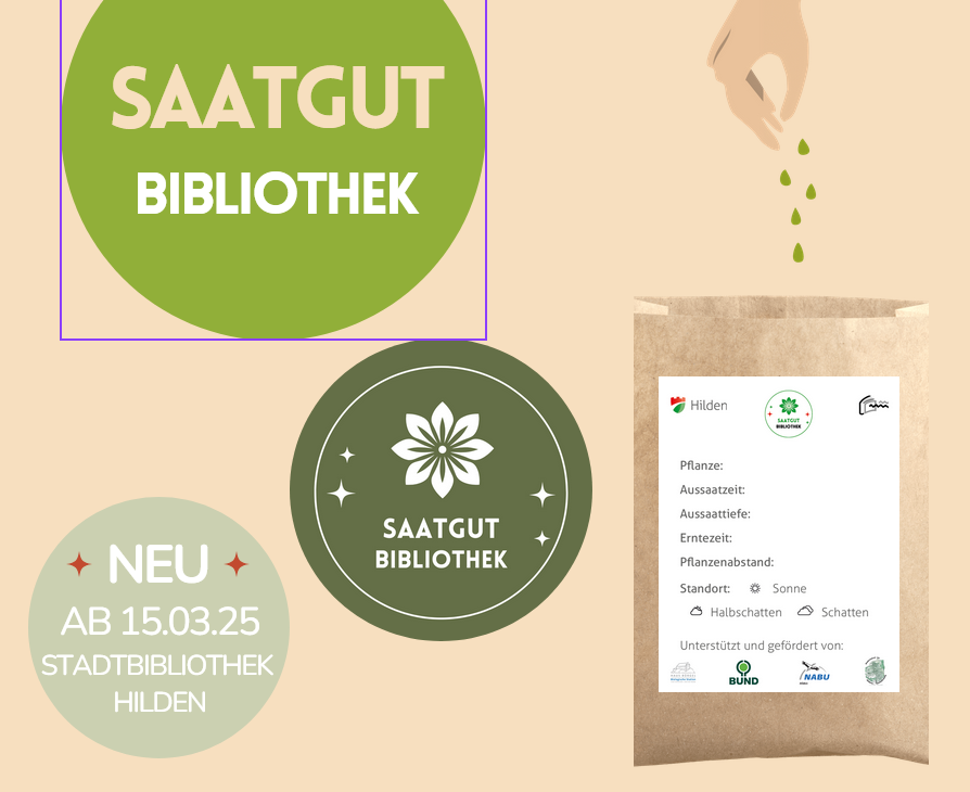 Saatgutbibliothek in der Stadtbibliothek Hilden | Stadt Hilden