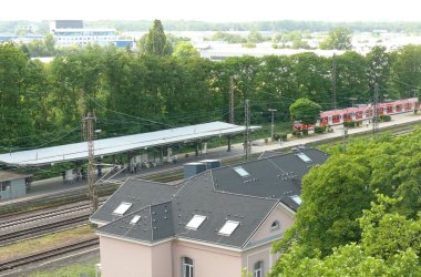 Bahnhof Hilden von oben
